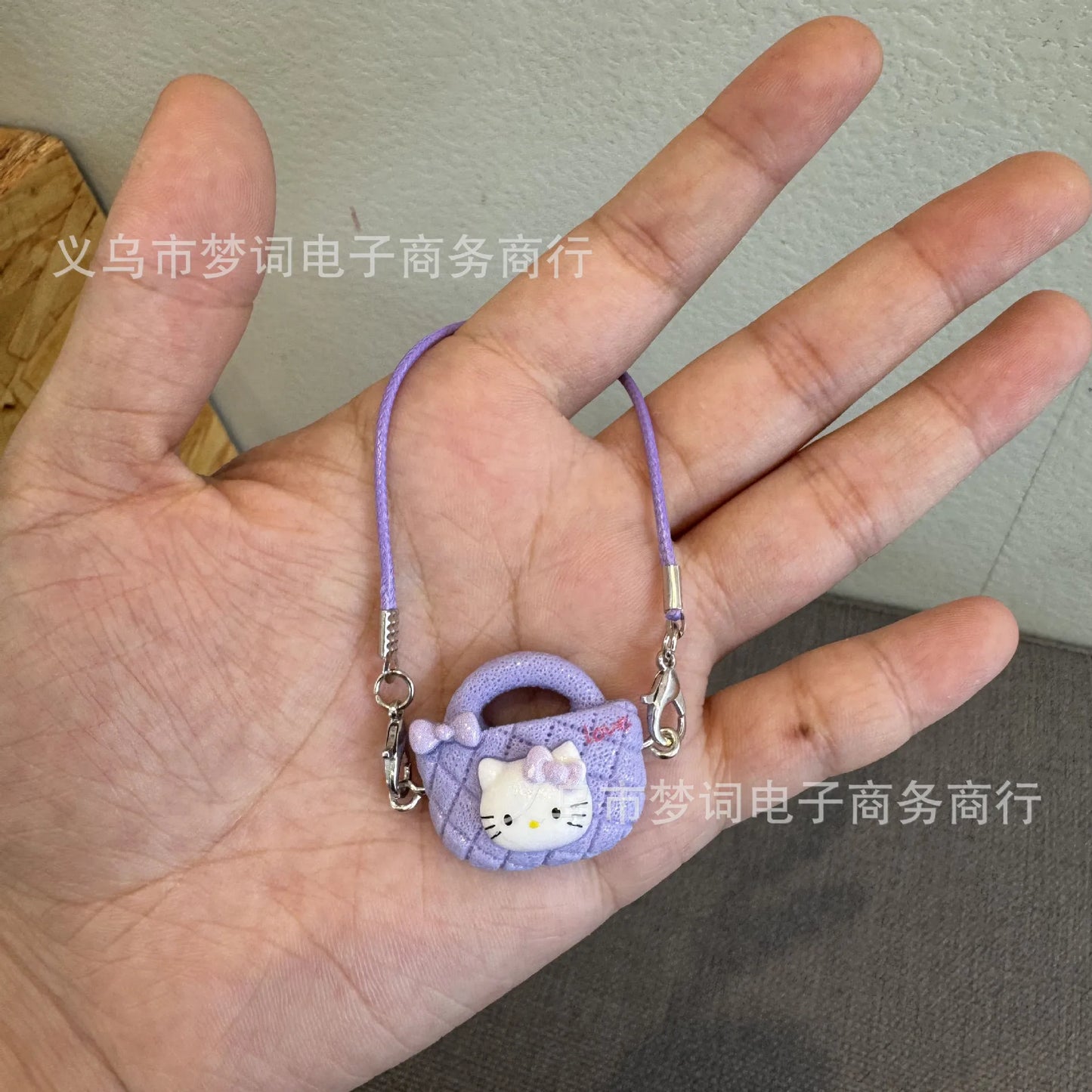 Doll Accessory Shoulder Bags for 17cm Doll Mini DIY Mobile Kittys Cat Bag Keychain Toy Dollhouse Hanging Accessories Dollhouse