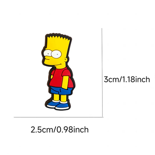15-100pcs Hot sales Cartoon Wacky Simpson Anime Series PVC Shoe Accessories Suitable For Hole Shoes And Beach Bags Accessory