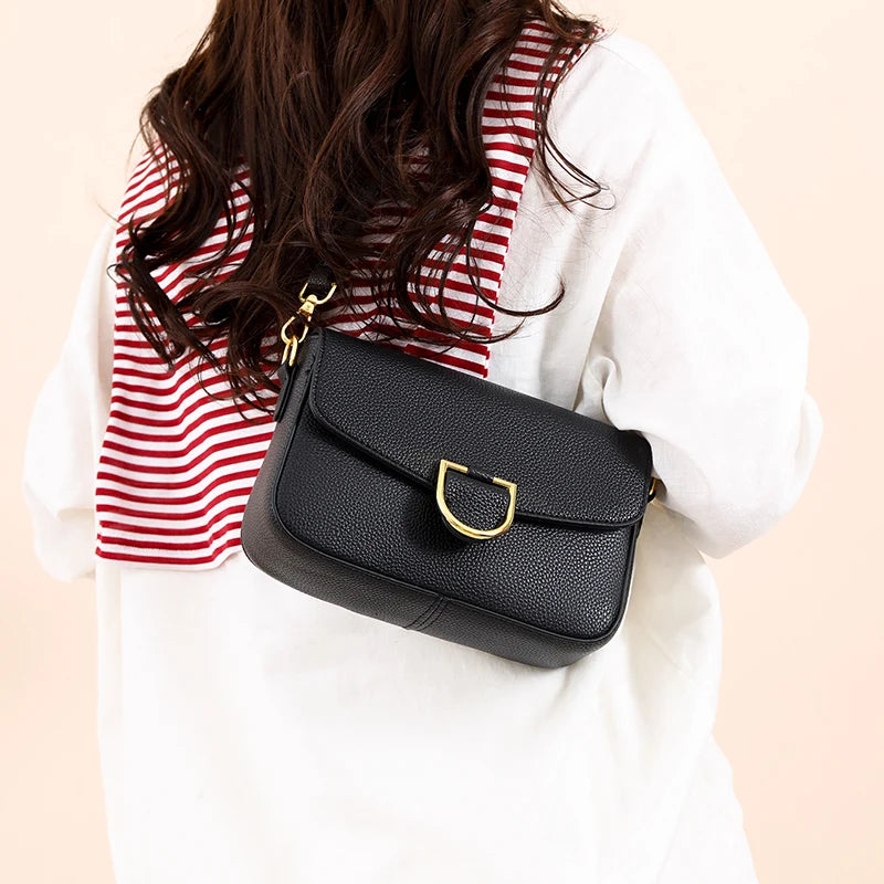 Cow Leather Shoulder Crossbody Bag