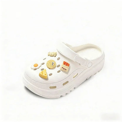 2026 new bag head thick-soled cartoon versatile outer wear non-slip fashion cute hole shoes women's beach summer