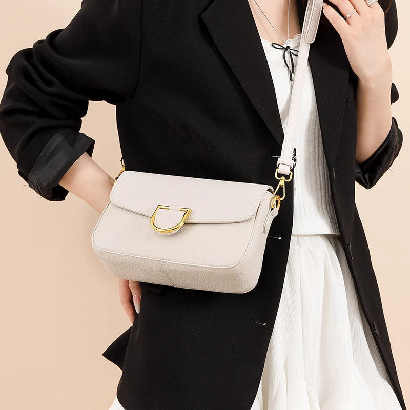 Cow Leather Shoulder Crossbody Bag