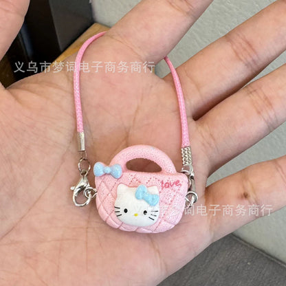 Doll Accessory Shoulder Bags for 17cm Doll Mini DIY Mobile Kittys Cat Bag Keychain Toy Dollhouse Hanging Accessories Dollhouse