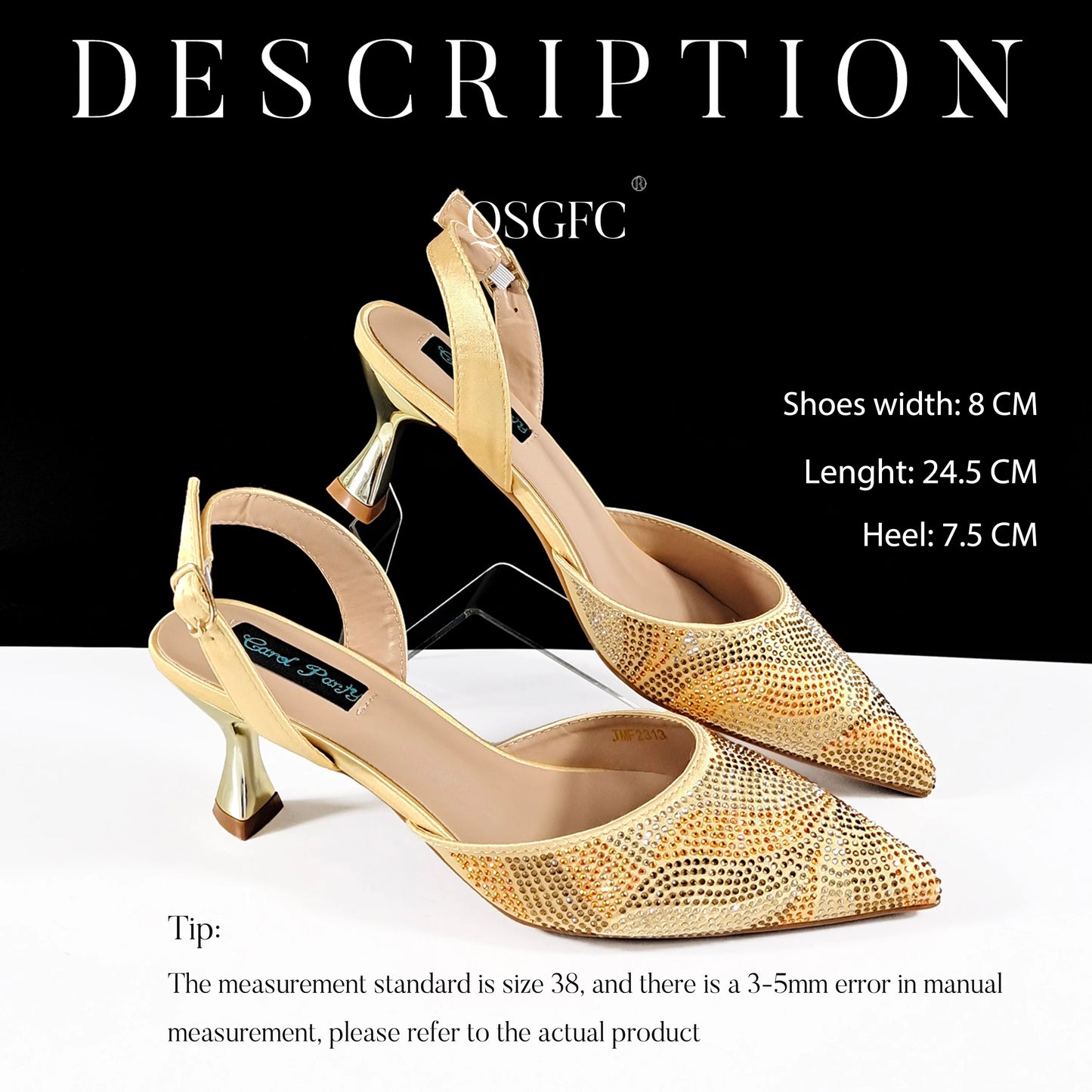 Festive Elegance: Spot Goods Fashionable shoes and bags in Europe and America Office Ladeis Shoes And Bag for Special Occasions