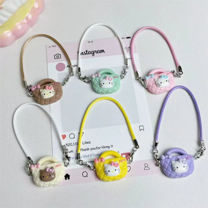 Doll Accessory Shoulder Bags for 17cm Doll Mini DIY Mobile Kittys Cat Bag Keychain Toy Dollhouse Hanging Accessories Dollhouse