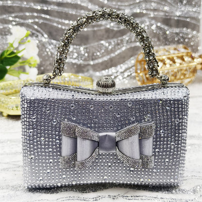 Venus Chan 2025 American Fashion Wonem Shoes And Bags for Party Rhinestone Bow Pointed-Toe Women's High Heels Wedding Shoes