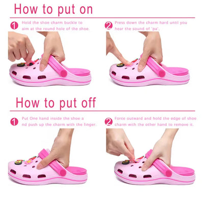 15-100pcs Hot sales Cartoon Wacky Simpson Anime Series PVC Shoe Accessories Suitable For Hole Shoes And Beach Bags Accessory