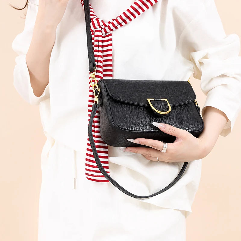Cow Leather Shoulder Crossbody Bag