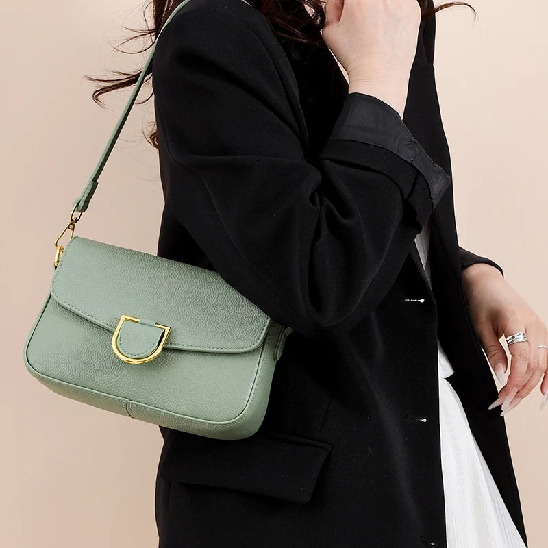 Cow Leather Shoulder Crossbody Bag