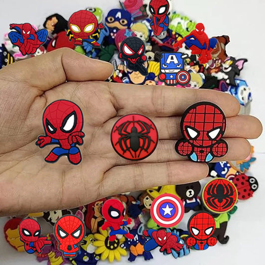 Random 10-50Pcs Marvel Series Shoe Charms For Key Chain Sandals Beach Bags, DIY Shoe Decorations Accessories Shoes Pins