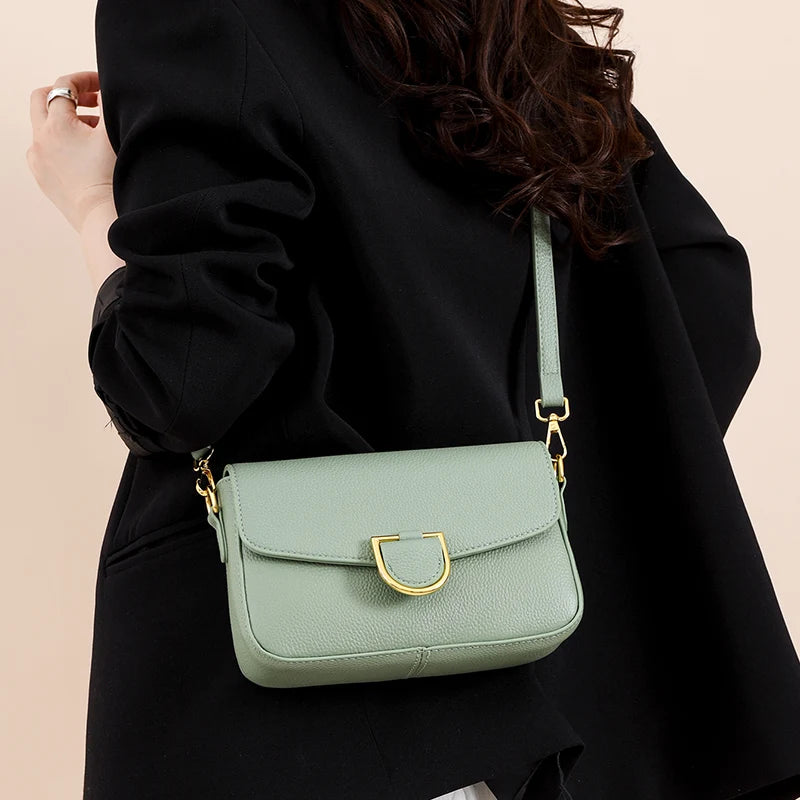 Cow Leather Shoulder Crossbody Bag