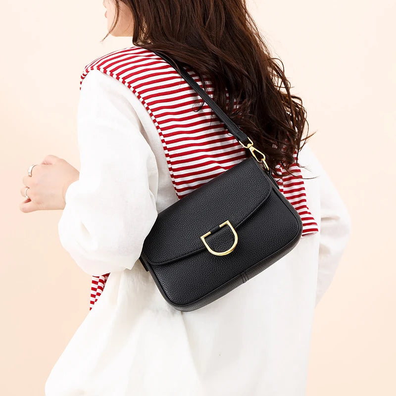 Cow Leather Shoulder Crossbody Bag