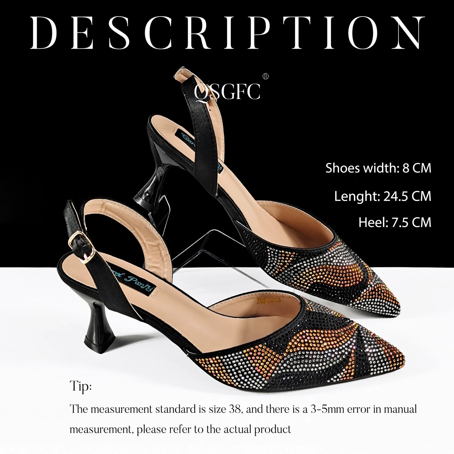Festive Elegance: Spot Goods Fashionable shoes and bags in Europe and America Office Ladeis Shoes And Bag for Special Occasions