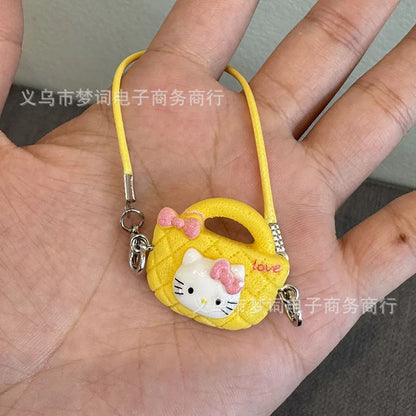 Doll Accessory Shoulder Bags for 17cm Doll Mini DIY Mobile Kittys Cat Bag Keychain Toy Dollhouse Hanging Accessories Dollhouse
