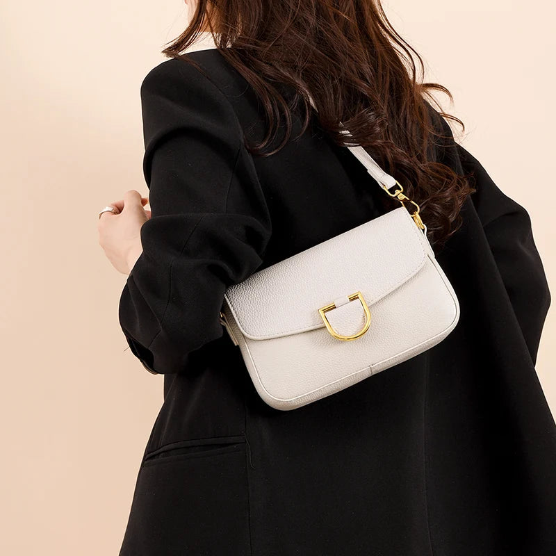 Cow Leather Shoulder Crossbody Bag