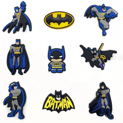 9Pcs Marvel Series Shoe Charms For Shoe Key Chain Sandals Beach Bags, PVC DIY Shoe Decorations Accessories Shoes Pin