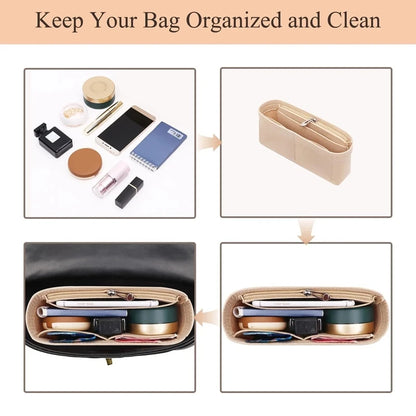 Bag Organizer for Longchamp Small Tote Bag Timid Bags Storage & Finishing Inner Liner Handbags Insert Organizer Fit Mini Size